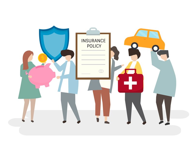 Group of people holding an insurance policy and a sign promoting top insurance brokers in India.jpeg